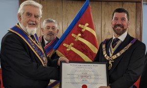 Temple of Uxbridge Mark Lodge – 50th Certificate Presentation