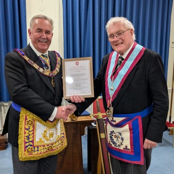 Keystone Lodge of Mark Masters No. 3 – 40th Certificate